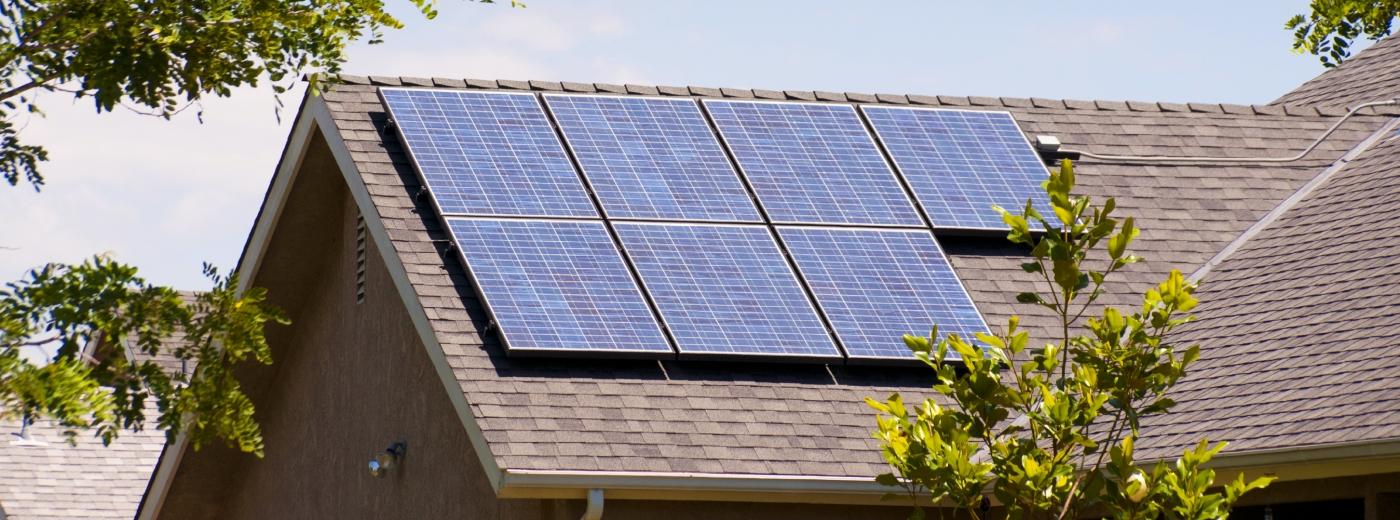 House with solar panels